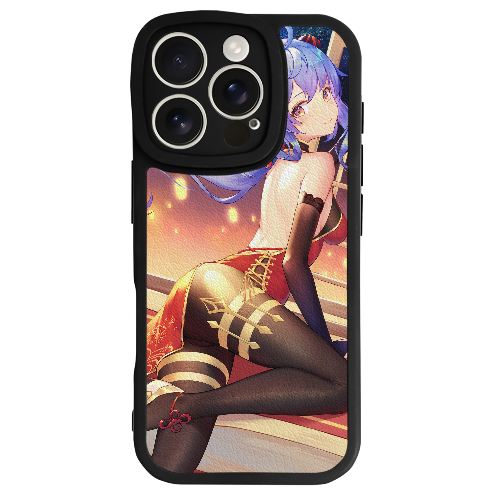 げんし神 genshin 【iPhone 16シリーズ対応】シリコンスマホケース（レザー調） 材質：シリコン